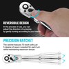 DURATECH 1/4" Drive Flex-Head Ratchet, 72-Tooth Ratchet Wrench, Quick-release, Reversible