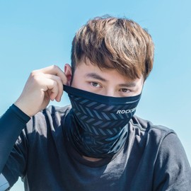 ROCKBROS Cooling Neck Gaiter Face Mask Fishing Scarf Face Cover for Men Women (Black 1)