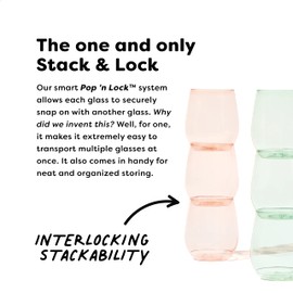 TOSSWARE POP 14oz Vino - Color Series SET OF 12, Premium Quality, Recyclable, Unbreakable & Crystal Clear Plastic Wine Glasses