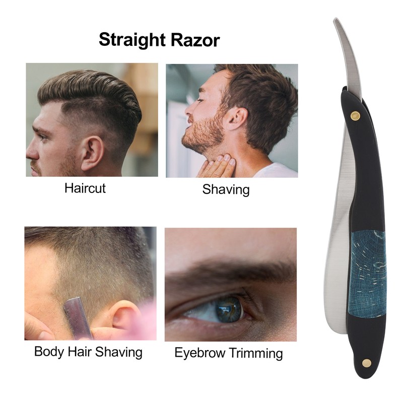 Straight Edge Razor Men Zinc Alloy Portable Barber Folding Manual