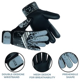 EFAH SPORTS Football Goalkeeper Gloves For Boys kids Children Youth Soccer Goalie Glove with Super Grip Palms