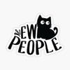 Funny Cat_Sticker -Vinyl -Decal for car Bumper, Water Bottle, tumblers, Laptop Waterproof 5" (W-2)