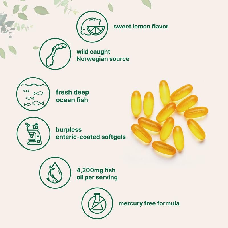 Micro Ingredients Triple Strength Omega 3 Fish Oil Supplements 4200mg