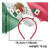 Diadema Mexico Bandera Resorte 2 Pzs Mundial Futbol