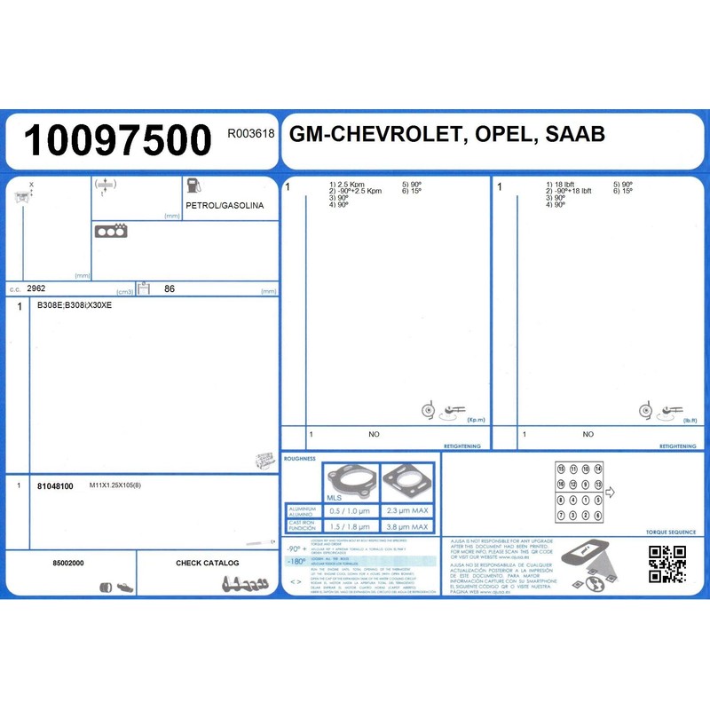 Gasket, cylinder head