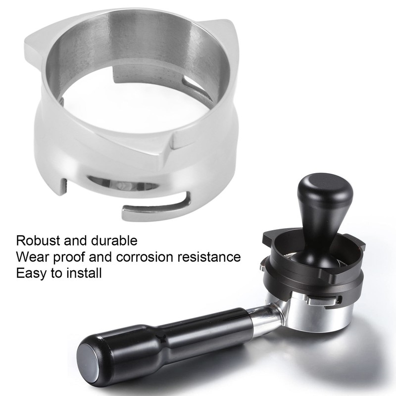 Coffee Dosing Funnel Stainless Steel Firmly Link Easy Installation Rotatable