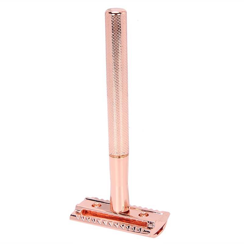 Men Manual Razor Zinc Alloy NonSlip CloseFitting DoubleSided Blade Shaving