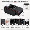 Car Center Console Armrest Cushion with Storage – PU Leather
