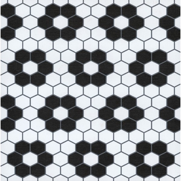 FloorPops FP3931 Biscotto Peel & Stick Floor Tiles, Black