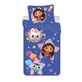 Gabby's Dollhouse Bedding Set - Duvet Cover 140 x 200 cm + Pillowcase 63 x 63 cm