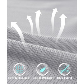 MAGCOMSEN Polo Shirts for Men - Golf, Casual, Fishing, Summer & Work Quick Dry Shirts - Light Grey