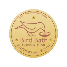 Bird Bath Copper Disk–2mm Reinforced 99.99% Pure Copper Bird Bath Cleaner, Universal Fit for Outdoor Birdbaths, Safe & Clean Birdbaths,Purify Water All Year Round