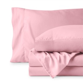 Ivy Union King Size Sheet Set - Breathable & Cooling Sheets - Extra Soft, Easy-Fit Bed Sheets - Deep Pockets - Bedding Sheets & Pillowcases (King, Light Pink)