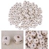Wooden Letter Beads, Letter Beads, 100 Pieces Cube Beads Cube
