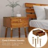 Bme Caden Solid Wood Nightstand/Side Table/End Table, Fully Assembled, with