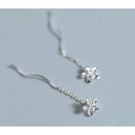 Iszie 925 Sterling Silver Drop Earrings Elegant Flower Dangle Earrings Gifts for Women