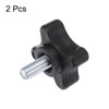 sourcing map 2pcs Star Knobs M6 x 12mm Male Thread