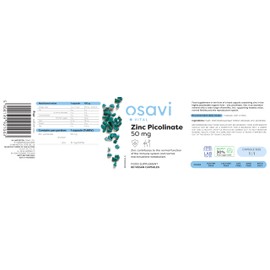 Osavi Zinc Picolinate, 50mg - 60 Vegan caps