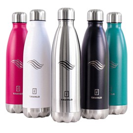 TAVIALO Stainless Steel Drinking Bottle, Vacuum Insulated Flask, Thermos Flask, 500 ml, 750 ml, 1000 ml, for Travel, Sports and Outdoor Activities, Leak-Proof, Suitable for Carbonated Drinks, BPA-Free
