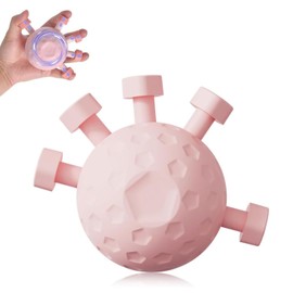 Finger Grip Strengthener, Finger Muscle Trainer, Stress Relief Ball Toy and Hand Grip Strengthener, Hand Exercisers for Strength,Grip Strength Trainer for Athletes, Office Workers,Stress Relief (pink)