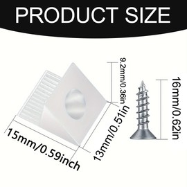 Pack of 40 Back Panel Screws, Plastic Back Panel Connectors, Wedge for Sagging Drawer Floors, Back Panel Connector with Screws for Repair Cabinets, Bookshelves, White