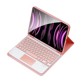 Wireless BT Keyboard USB Keypad with PU Leather Protecting Case for Tablet Compatible with  10 10.9in(2022)