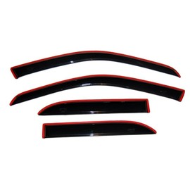 Auto Ventshade [AVS] In-Channel Rain Guards For 1999 - 2016 Ford F-250/F-350/F-450/F-550 Super Duty, SUPERCREW ONLY | Window Vent Visors, 4 pcs. - Smoke | 194953