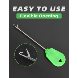 BLUEWING Bait Needle 2pcs 3.5in Carp Fishing Bait Hook Needles Worm Threader Fishing Accessories for Fishing Equipment Bait Preparation