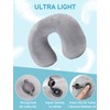Pitasha Inflatable Travel Pillow Neck Pillow Soft Velvet Washable Cushion