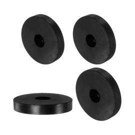 QUARKZMAN Pack of 4 Rubber Spacers 60 mm AD x 15 mm ID x 10 mm Height Round Vibration Damper Rubber Bushing Eyelets Thick Rubber Washers for Home Car Accessories