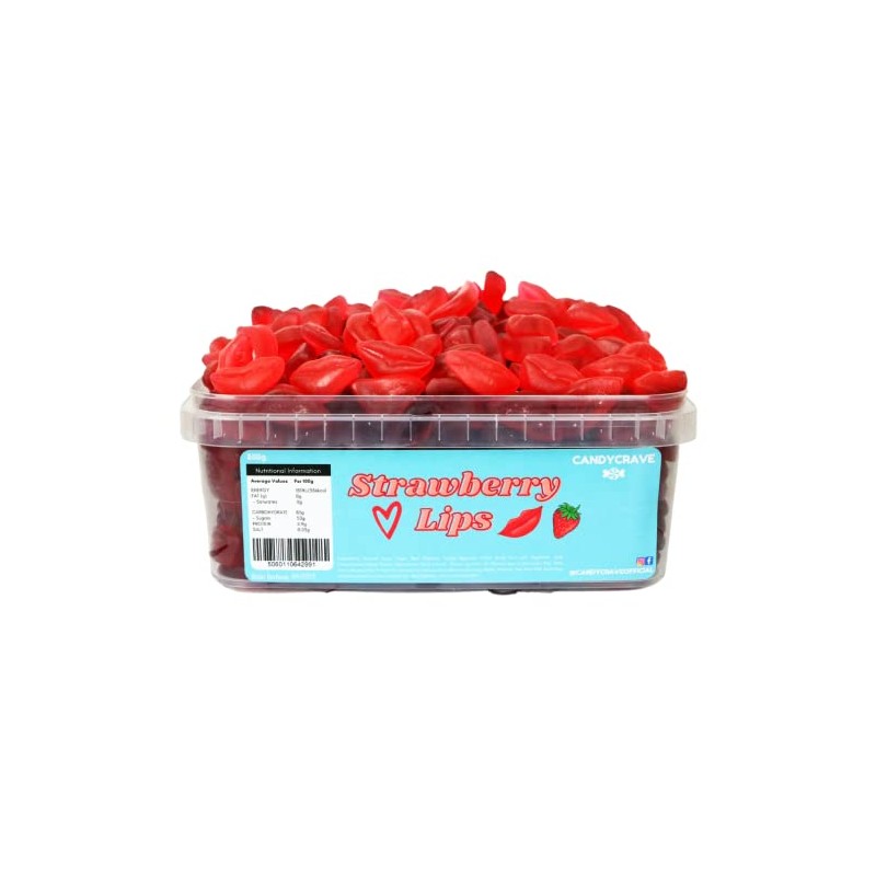 Monmore Confectionery Candycrave Strawberry Lips Tub 800g