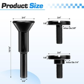 4 Pack Cut Off Wheel Arbor, 1/4 Die Grinder Attachments, Mounting Mandrel Holder 3/8" & 1/4" Arbor Hole, Die Grinder Accessories Drill Bits Tool, Dual-Threaded Head