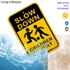 PHTTULE Slow Down Sign Children at Play Sign 2-Pack, 18"