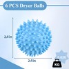 6 Pack Laundry Balls for Dryer, Dryer Balls Laundry Reusable,