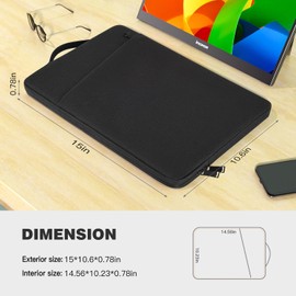 Portable Monitor Case 15.6 Inch, Protective Carrying Sleeve for MNN ForHelp KYY InnoView VILVA COOLHOOD ViewSonic HotYeah KOORUI QQH Zenscreen 15.6" 16.1" Portable Monitor Computer Bag,Black