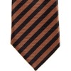 Retreez Stripe Woven Skinny Tie - Brown and Black Stripe