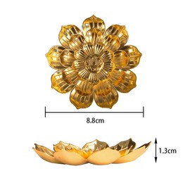 WELANE Incense Burner, 6-Hole Lotus Stick Incense Holder for Home, Office, Meditation Room, Yoga (8.8cm/3.46in)