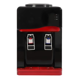 LyeXD Countertop Water Dispenser, Top Loading Water Cooler for 1.32 to 5 Gallon, 3 Temperature Settings - Hot, Cold & Room Water Dispenser Mini Water Cooler Dispenser with Child Safety Lock (Black)