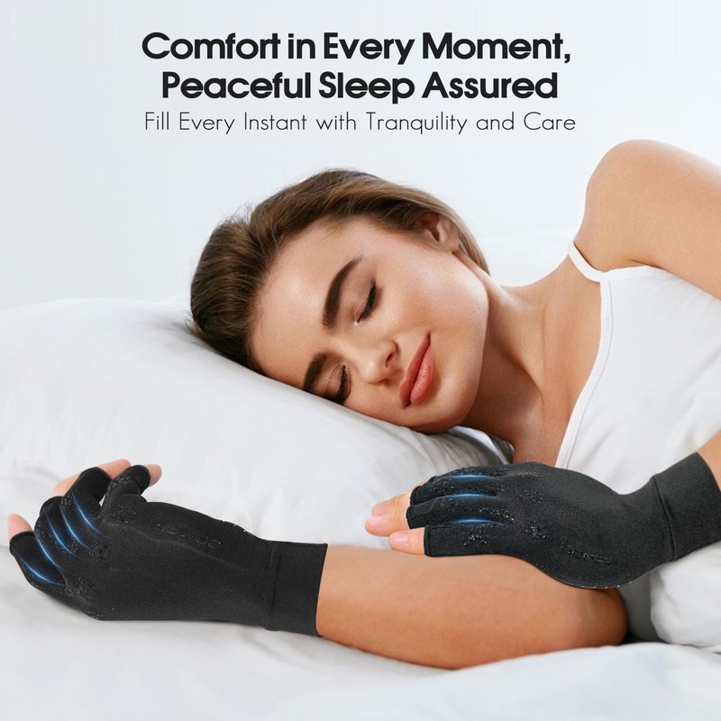 Donfri Copper Arthritis Compression Gloves, Finger Strengthen Gloves for Hand