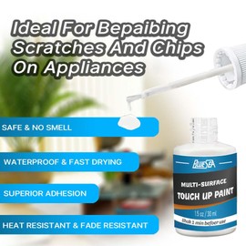 Light gray Touch Up Paint - Multi Surface Touch Up Paint Pen, Scratch Repair for Wall, Door, Cabinets, Wood, Furniture, White Paint 1.5 fl oz