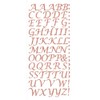 Trucraft - Italic Script Glitter Alphabet Letter Craft Stickers -
