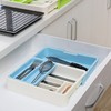 HornTide 3-in-1 Cutlery Tray, Expandable Utensils Holder, Plastic Kitchen Drawer
