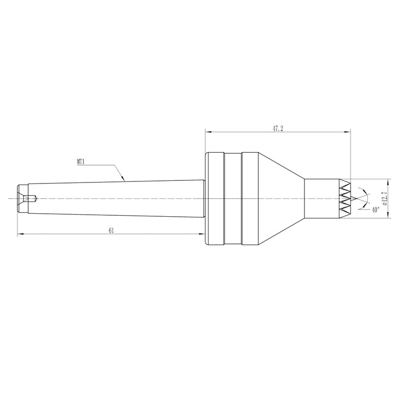 BMWOOD Crown Revolving Live Center MT1 1/2" Diameter for Woodturning