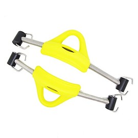 Scuba Choice Scuba Diving Stainless Steel Red Spring Fin Straps Pin Style - Pair, Large, Yellow
