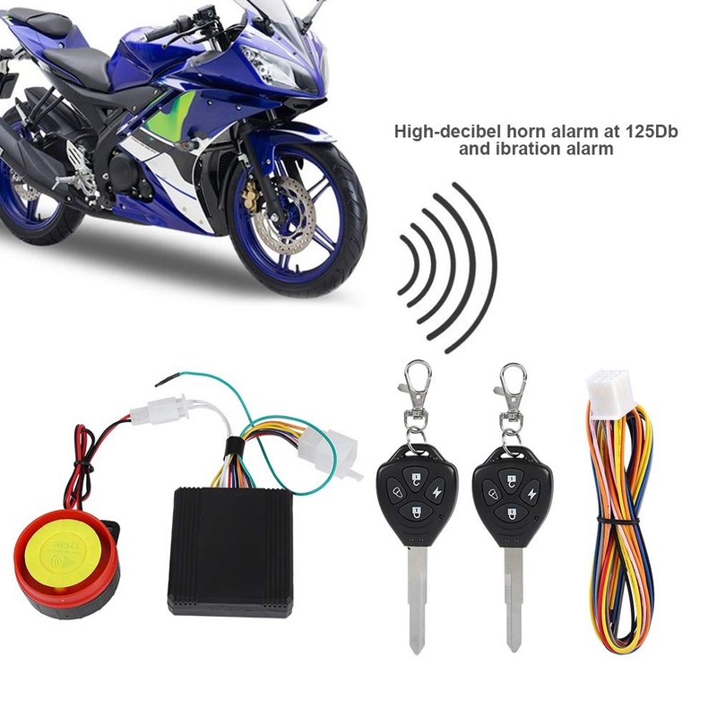 125dB 12V Waterproof Motorcycle Bike Anti-Theft Security Burglar Alarm System