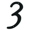 Prime-Line MP4113 4 In. House Number 3, Diecast, Black Finish