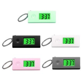 Mikikit Keychain Digital Watch, 5pcs Keychain Watch Outdoor Luminous Digital Watch Pendant Keyring Small Keychain Pocket Watch Hanging Portable Key Ring Digital Watch