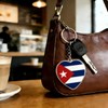JAVD Llavero cubano con bandera de Cuba, paquete de 2,