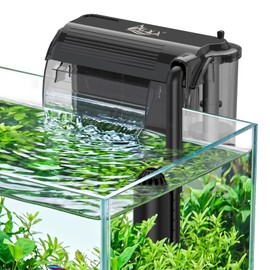 AQQA Aquarium Hang on Back Filter Whisper Fish Tank HOB Filter