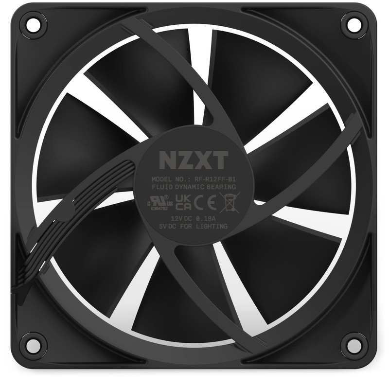 NZXT Kit 3 Ventiladores F120 120MM Negro RGB